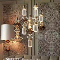 Retro Creative Glass Chandelier 
