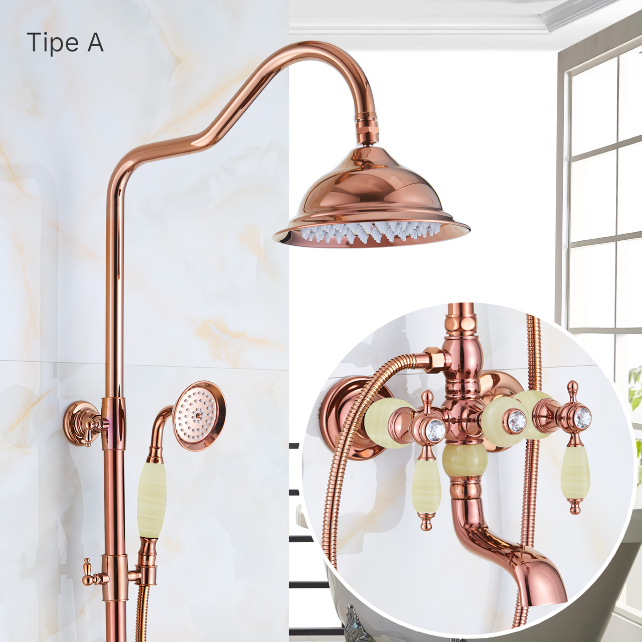 Deke Rose Gold Shower 
