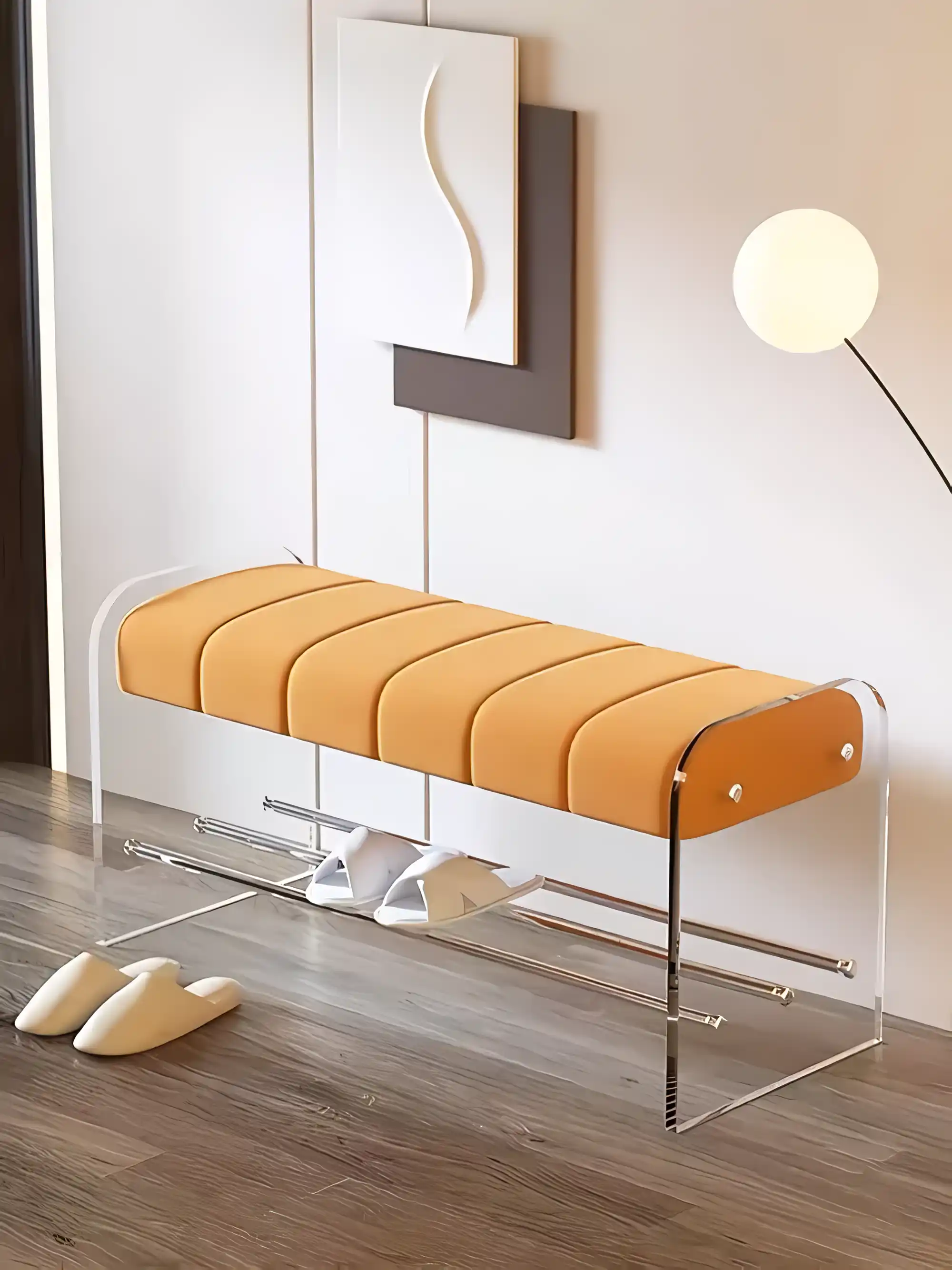 Acrylic Shoe Change Chair (CR11)
