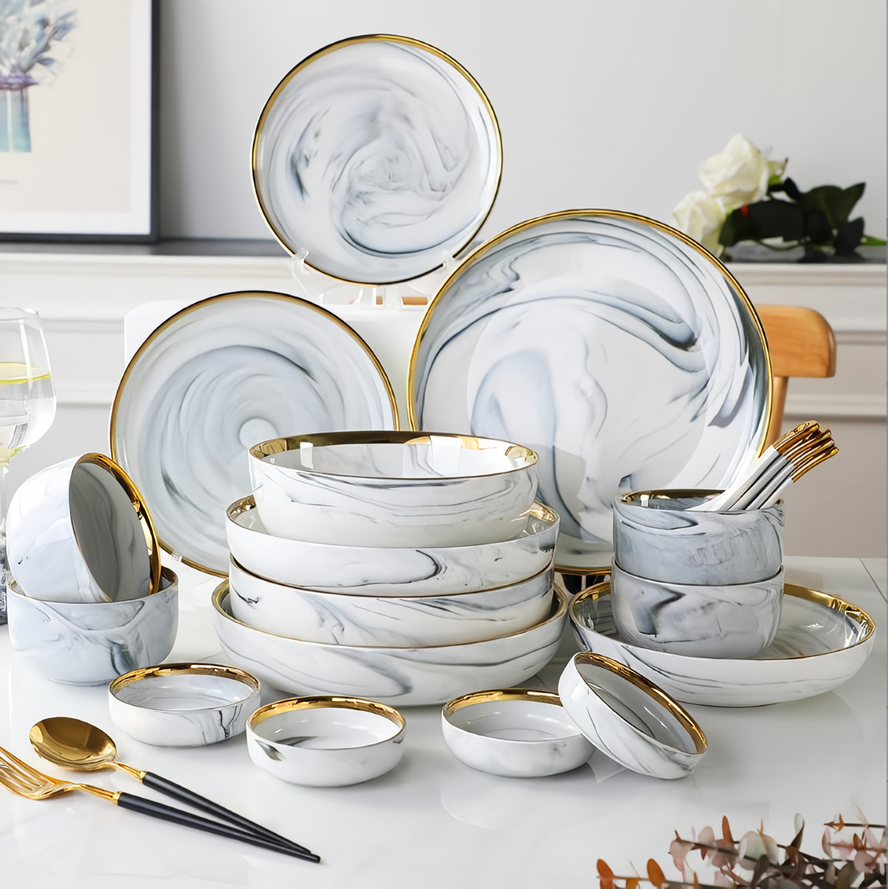 Marble Style Tableware