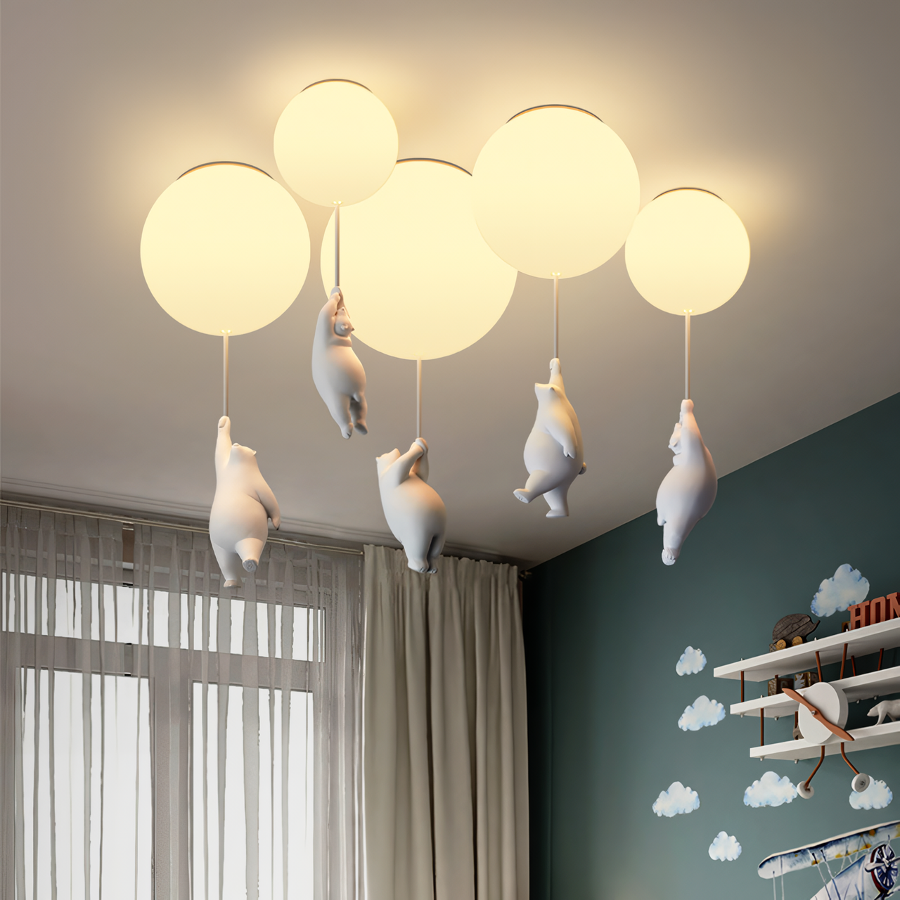 Bear Balloon Ceilling Lamp