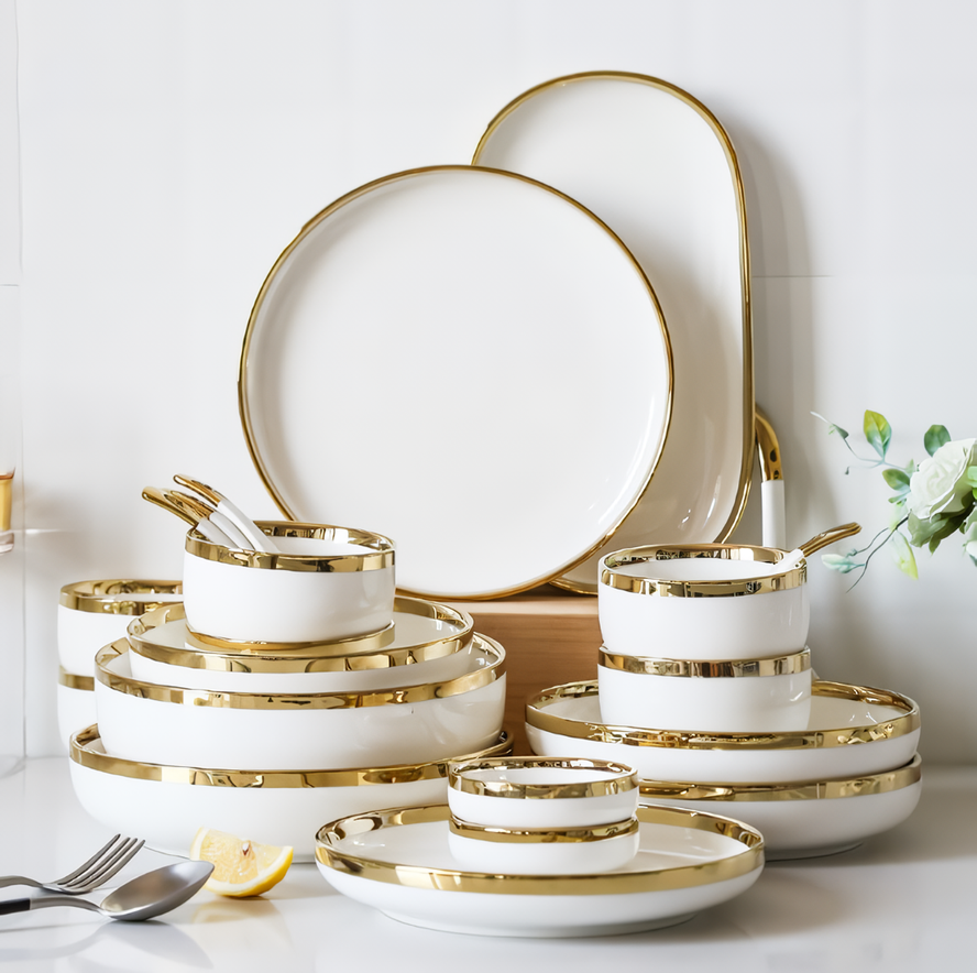 White Marble Tableware