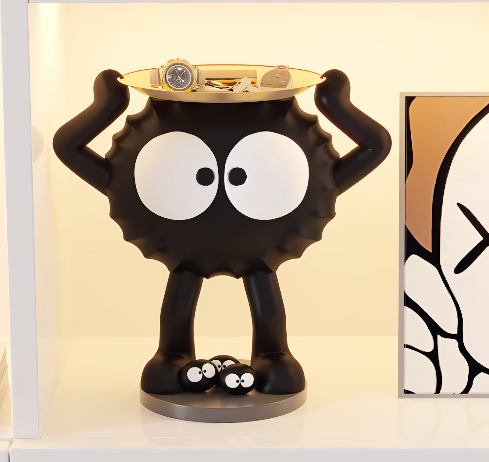Black Briquettes Standing Decoration (PT179)